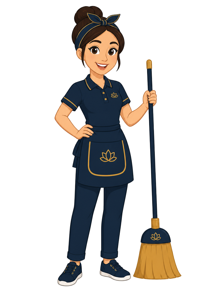 This Girl and Her Broom mascot